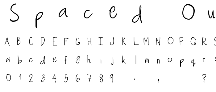 Spaced Out font